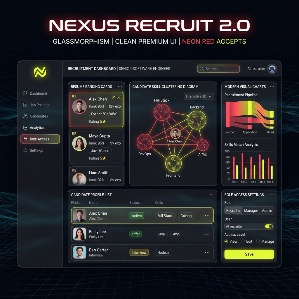 CV Sorting and Management System UI mockup